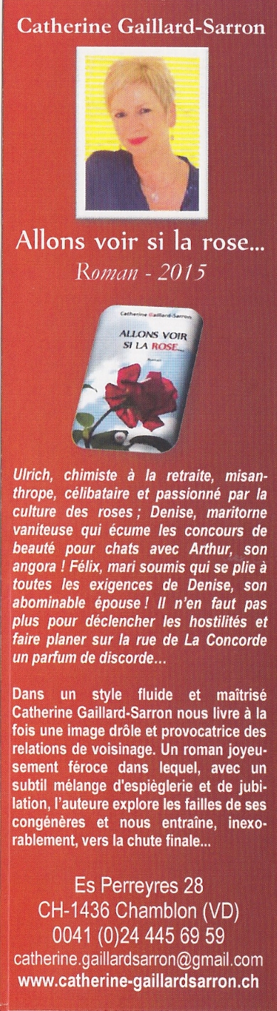 Signet Allons voir si la rose...